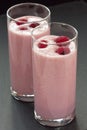 Raspberry milkshake drink