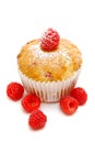 Raspberry muffin isolated Royalty Free Stock Photo