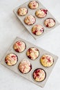 Raspberry Muffins Fresh From Oven Royalty Free Stock Photo