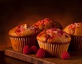 Raspberry muffins Royalty Free Stock Photo