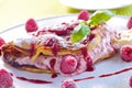 Raspberry omelet Royalty Free Stock Photo