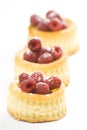 Raspberry pastry cream and decorated