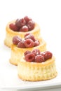 Raspberry pastry cream and decorated