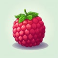 Raspberry Pixel Art: Classic Still-life Game Item In 8-bit Style