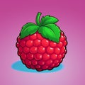 Raspberry Pixel Art: Retro 8-bit Game Item