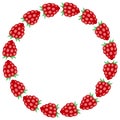 Raspberry. Round frame. Isolated.