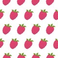 Raspberry seamless pattern