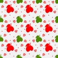 Raspberry seamless vector pattern with concept of healthy eating. Food texture.