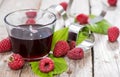 Raspberry Sirup in a glass