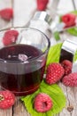 Raspberry Sirup in a glass