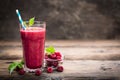 Raspberry smoothie Royalty Free Stock Photo