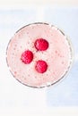 raspberry smoothie - healthy eating recipe styled concept Royalty Free Stock Photo