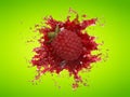 A raspberry splash