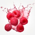 Raspberry Splash Extravaganza Isolated Red Berries