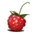 Raspberry. Sweet fruit. 3d realistic vector icon Royalty Free Stock Photo