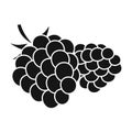Raspberry, sweet fruit.Fruit single icon in black style vector symbol stock illustration web.
