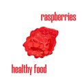 Raspberry. Sweet fruit. vector icon. Realistic illustration. healthy food Royalty Free Stock Photo