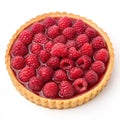 Raspberry tart isolated on white background Royalty Free Stock Photo