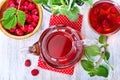 Raspberry and tea Royalty Free Stock Photo