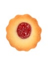 Raspberry thumbprint Christmas cookie