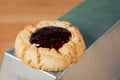 Raspberry Thumbprint Shortbread Cookie