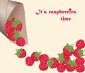 Raspberry time background Royalty Free Stock Photo