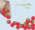 Raspberry time background Royalty Free Stock Photo