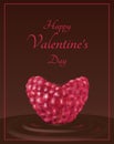 Raspberry valentine card Royalty Free Stock Photo