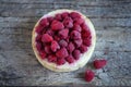 Raspberry vanilla cake pie Royalty Free Stock Photo