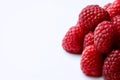 Raspberry white background with left side negative space. Royalty Free Stock Photo