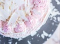 Raspberry White Chocolate Cake Royalty Free Stock Photo