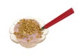 Raspberry Yogurt With Granola And Spoon