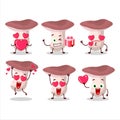 Rassula cartoon in character with love cute emoticon Royalty Free Stock Photo