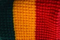 Rasta background. Rastafarian horizontal flag realistic texture knitted effect Royalty Free Stock Photo