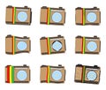 Rastafarian camera icon set