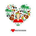 Rastafarian flat design