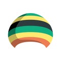 Rastafarian hat isolated. Jamaica cap on white background Royalty Free Stock Photo