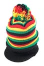 Rastafarian hat isolated on white background Royalty Free Stock Photo