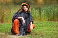 Rastafarian woman outdoor Royalty Free Stock Photo