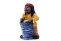 Rastaman Statuette playing konga Royalty Free Stock Photo