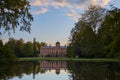 Rastatt Favorite Palace and idyllic palace garden at sunset Royalty Free Stock Photo
