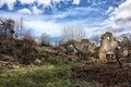 Rastelica village and destroyed houses