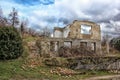 Rastelica village,destroyed serbian houses