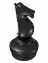 Chess knight design black view right