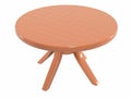 Plastic round table top view