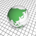 Raster asia globe Royalty Free Stock Photo