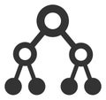 Raster Flat Binary Tree V7 Icon Royalty Free Stock Photo