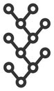 Raster Flat Binary Tree V3 Icon Royalty Free Stock Photo