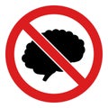 Raster Brainless Flat Icon Illustration Royalty Free Stock Photo