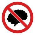 Raster Brainless Flat Icon Illustration